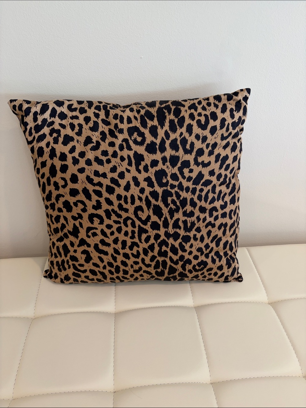 Leopard Print Accent Pillow - Tan & Black